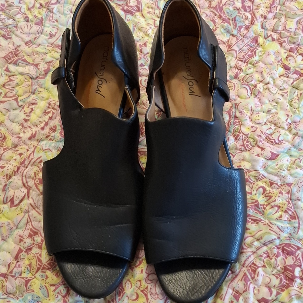 Natural Soul, sz 8, Maya, peep toen bootie/sandal.